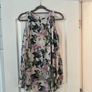 Chic Floral Layered Women's Blouse